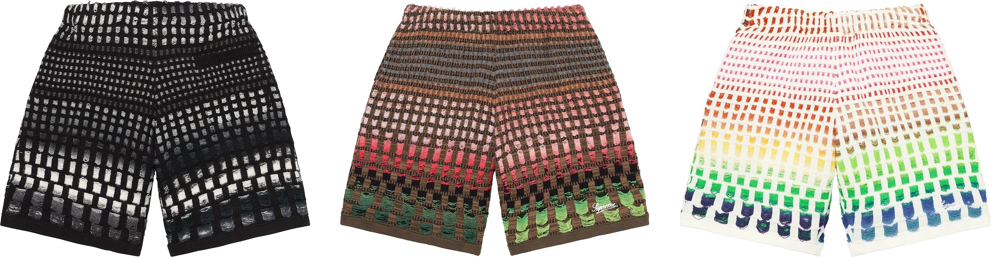 Gradient Grid Knit Short